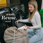Nylon XL Laundry Bag - Locking Drawstring Closure, Machine Washable, These Large Bags Will Fit a Laundry Basket and Strong Enough to Carry up to Two Loads of Clothes (Leopard | 30" x 40") - color: Leopard, size: 30" x 40"