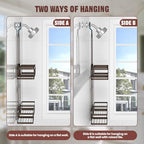 REINHARDT Adjustable Shower Caddy Hanging Rustproof Shower Caddy for Handheld Showerheads, Shower Organizer with Hooks Soap Holder, Anti-Swing Shower Rack Bathroom Accessories, Bronze - color: Bronze