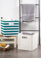 DII Poly-Cube Storage Collection Hard Sided, Collapsible Solid, Large, Off White - color: Off White, size: Large Square, 13x13x13"