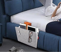 Sofa TV Remote Control Hanging Caddy Bedside Storage Bag with Pockets Organizer (LightGray) - color: LightGray