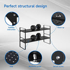 Expandable Cabinet Shelf Organizer Adjustable Metal Spice Rack Stackable Freestanding Counter Storage Shelves for Kitchen Cabinet Under Sink Office Desk (Black - 1Pack - L16.5-27'' * W10.2'' * H9.6'') - color: Black - 1pack - L16.5-27'' * W10.2'' * H9.6''