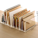 SANRUI Mail Organizer, Clear Acrylic Desk Organizer,Letter Holder for Desk,9-Compartment Small File Holders Paper Organizer Mail Sorter for Office,Home, School - style: 9 Sections