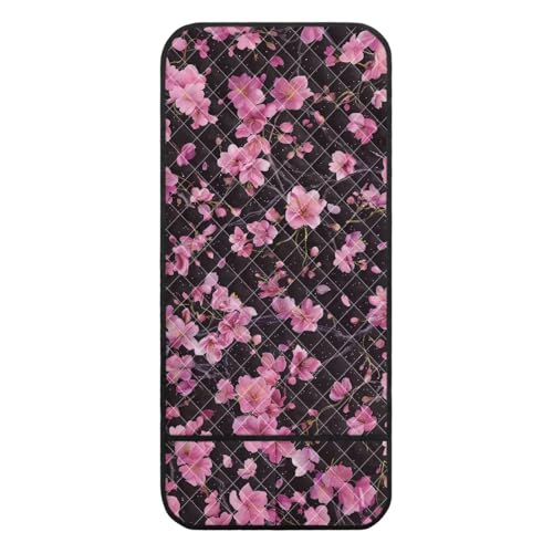 Cherry Blossom Print Armrest Cover for Sofa Non-Slip Diamond Pattern Arm Covers for Recliner Washable Furniture Protectors with 2 Pockets Anti-Scratch Chairs Arm Covers - color: Cherry Blossom