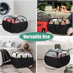 Collapsible Laundry Baskets, Tear Proof Pop Up Laundry Hamper with Large Capacity, Sturdy Foldable Laundry Basket, Easy to Carry Laundry Hamper for Home, Laundry Room, Bedroom, Dorm, Travel Black - style: Square Black