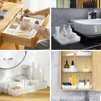 Poeland 15 Pcs Drawer Organizer Tray Storage Box for Bedroom Dresser Bathroom Kitchen, Frosted - size: 15 pcs