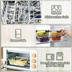 M MCIRCO [5-Packs, 36 Oz Glass Meal Prep Containers with Snap Locking Lids Glass Food Containers,Airtight Lunch Container,Microwave, Oven, Freezer and Dishwasher (4.5 Cup) - color: Gray