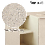 Leather Square Tissue Box Cover with Storage Tray,Cube Tissue Box Holder,Modern Facial Paper Organizer with Remote Control Holder for Bathroom,Vanity Countertop,End Table NightStand Home Office.Beige - color: Beige
