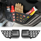 MAIKER Metal Rear Door Storage Box Compatible with 2018-2025 Jeep Wrangler JL JLU 4XE & 2020-2025 Gladiator JT, Insert Organizer Box Pockets for Replace Sagging Nets, 2PCS(Black) - size: JL/JT Rear