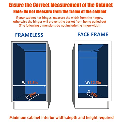 ROOMTEC Pull Out Cabinet Organizer, Cabinet Pull Out Shelves 11" W x 21" D, Heavy Duty Cabinet Drawers Slide Out Kitchen Cabinet Organizers Storage Shelf - color: 1 Tier, size: 11"W x 21"D