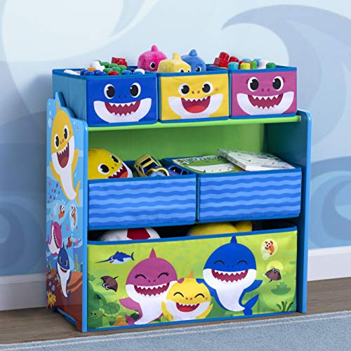 Baby Shark Design & Store 6 Bin Toy Storage Organizer by Delta Children - color: Baby Shark