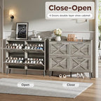 Maupvit Large Shoe Storage Cabinet with 4 Flip Drawers, Narrow Shoe Cabinet for Entryway with Wooden Legs, Freestanding Hidden Shoe Rack Organizer ＆ Metal Hinges, Washed Gray - color: Washed Gray, style: 4-Drawers