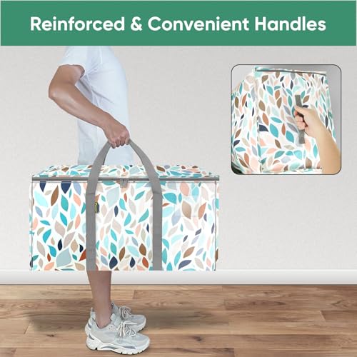 BALEINE 2-Pack Oversized Moving Bags with Reinforced Handles, Heavy-Duty Storage Tote for Clothes, Moving Supplies (Mosaic, 2-Pack) - color: Mosaic, size: 2-Pack