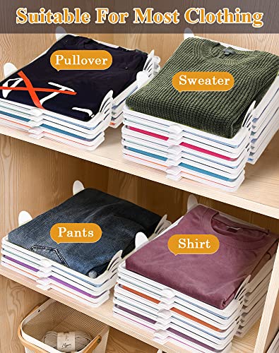 Accenter Tshirt Organizer for Clothes Storage, Stackable Closet Organizer with Easy Access, Shirt Folder Board, Sturdy and Durable, Clothes Folder 10-Pack - style: 10-Piece Set