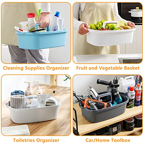 Goderewild Multi-Purpose Cleaning Caddy with Handle, Shower Caddy Organizer/Storage Basket/Totes Portable for Bathroom Supplies, Cleaning Products, Under Sink Tool (Translucent Gray, 1 Pack) - color: Translucent Gray, size: 1 Pack