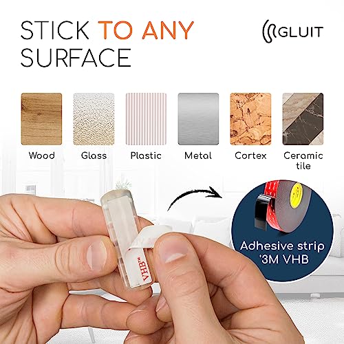 GLUIT Cord Organizer for Desk, Cable Holder for Nightstand, Charger Organizer, Adhesive Desktop Wire Clips, Multislot Cable Management, Table Organizer Accessories - 5 Pack, 15 Slots, Transparent - color: Transparent