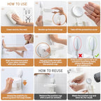 LEVERLOC Soap Dish Holder for Shower, Double Layer Suction Cup Wall Mounte Self Draining Removable Waterproof Strong Suction Bar Soap Holder for Shower, White - style: 2 tiers White