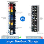Closet Organization, 24 Section Hanging Closet Organizer, Space Saving, College Dorm Essentials, Heavy Duty Hooks Up to 45 Pounds, White/Black - color: NEW Heavy duty rack-White/Black--24 pockets