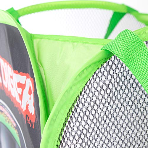 Jay Franco Monster Jam Grave Digger Pop Up Hamper - Mesh Laundry Basket/Bag with Durable Handles - color: Monster Jam - Grave Digger