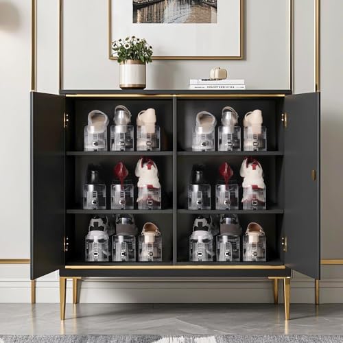 Shoe Slots Organizer 20 Pack - Shoe Stackers, 3 Levels Adjustable, Space Savers 50%, Double Layer Holders for Closet (Transparent), Organizador de Zapatos - color: 20pack Clear