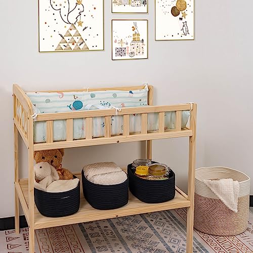 CubesLand Black Baskets Bins for Organizing,Small Woven Storage Baskets for Shelves,Cute Closet Cube Bins Set 3,Baby Nursery Toys Cube Bin,Home Decor Organization Storage - color: Black, size: 3pcs-Small Basket
