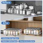 BOIVSHI Spice Rack Organizer for Cabinet, 1 Tier Pull Out Spice Rack, Spice Organizer for Cabinet, Kitchen and Pantry, Fits Spices, Sauces, Canned Food (12.5''Wx10.5''Dx2.5''H) - size: 1 Tier,12.5''Wx10.5''Dx2.5''H