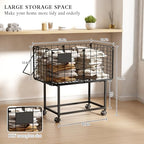 CICUFY Rolling Laundry Cart, 80L Wire Laundry Hamper Basket on Wheels, Dirty Clothes Basket with Handle, Metal Clothes Hamper Organizer for Laundry Room, Bathroom, Bedroom, Dorm, Black - color: Black