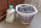 Camco Collapsible Laundry Basket | Features Simple Pop-Open & Collapse-Down Design | Waterproof for Easy Clean-Up | Measures 14.5” x 19.75” x 2.5”/10” Collapsed/Expanded, Taupe & White (51951) - size: 10 inches tall expanded (Pack of 2)