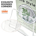 Acrylic Magazine File Holder, 5 Vertical Compartments Desk Document Sorter Organizer, Clear Bookend File Sorter Holder for Office, Documents, Tablets, Magazines, Books - size: B5 File Rack (5 slots)