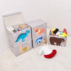 CLCROBD Foldable Large Kids Toy Chest with Flip-Top Lid, Collapsible Fabric Animal Toy Storage Organizer/Bin/Box/Basket/Trunk for Toddler, Children and Baby Nursery (Lion) - color: Lion