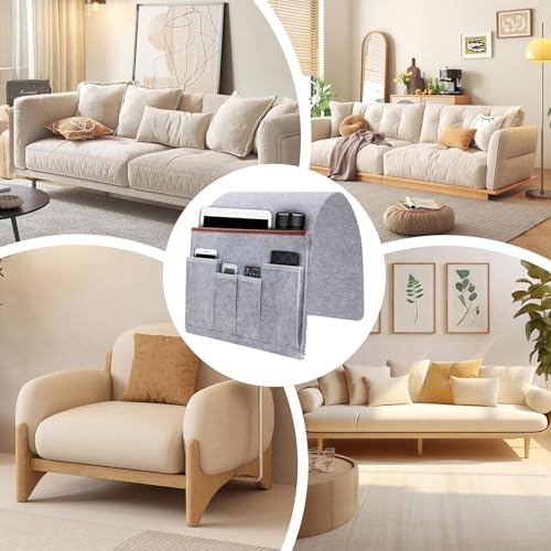Couch Armrest Storage - Non Slip Organizer Bag, Multifunctional Side Pocket for Remotes, Phones, and Gadgets, Convenient Home Accessory, Perfect for Sofa, and Living Room Use - color: Gray