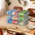 Jsyrjing Can Organizer for Pantry, Modular 3-Tier Can Dispenser, Flexible Combination Design, Clear Extra-Thick Durable Storage Rack for 36 Cans, Stackable for Cabinet, Pantry, Fridge, Countertop - size: 3*3