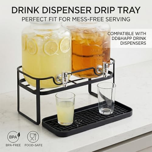 Silicone Organizer Tray, Soap and Sponge Holder for Kitchen Sink, Bathroom - Storage Tray for Dish Brush, Soap Dispenser, Dishwashing Accessories-(Black 1 Pack, 12"x4.7") - color: Black, size: 12"x4.7", 1 Pack