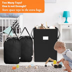 MCleanPin 225L Laundry Hamper Collapsible Laundry Basket with Laundry Bags, Dirty Clothes Hamper,Laundry Basket with Handles Foldable Hamper Dorm and College Machine Washable Bags (Classic Black) - color: Black