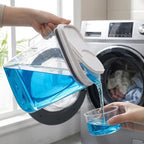 Covzoe Laundry Detergent Dispenser, 3.5L/118 Oz Liquid Laundry Soap Powder Container with Lid, Storage Cereal Organizers, Fabric Softener Dispenser Scent Booster Beads Holder for Laundry Room