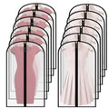 Clear Garment Bags for Hanging Clothes,48" Suit Bags for Closet Storage,12 Pack Garment Bags for Storage,Breathable Lightweight Dust Proof Cover with Study Full Zipper for Coats,Jackets - size: 12pcs 24'' x 48''