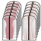 Clear Garment Bags for Hanging Clothes,48" Suit Bags for Closet Storage,12 Pack Garment Bags for Storage,Breathable Lightweight Dust Proof Cover with Study Full Zipper for Coats,Jackets - size: 12pcs 24'' x 48''