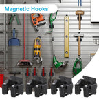 4PCS Magnetic Mop Broom Holder – Heavy Duty, Anti-Slip Wall Mount with Adjustable Gripper for Garage, Kitchen, Laundry & Garden Organization
