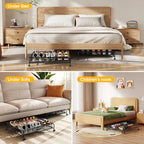 Under Bed Shoe Storage Organizer, 2 Pack Under Bed Storage Containers with Wheels for Under Bed Shoe Organizer Drawer Space Saving for bedroom - size: 2pcs