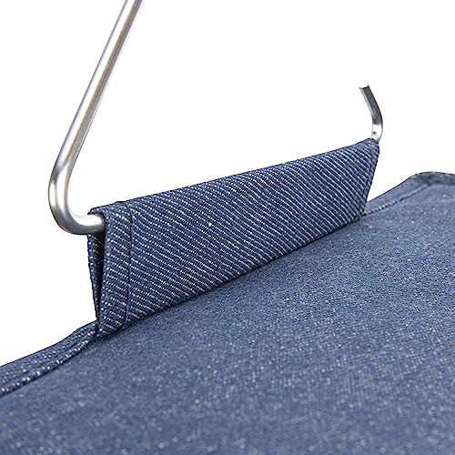 Household Essentials Hanging Cotton Blend Closet Organizer with 3 Storage Shelves, Denim - color: Denim