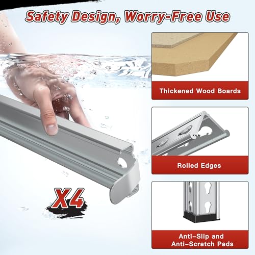 REIBII 40" W Garage Shelving 2000LBS Storage Shelves Adjustable Metal Shelving 4 Tier Pantry Shelves for Garage Closet Kitchen Basement 40" W x 19.7''D x 60''H, Silver - size: 40"W x 19.7''D x 60''H