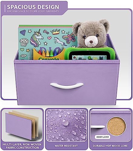 Sorbus Kids Dresser with 8 Drawers - Furniture Storage Chest Tower Unit for Bedroom, Hallway, Closet, Office Organization - Steel Frame, Wood Top, Tie-dye Fabric Bins (Pastel 2) - color: Pastel 2, size: 8 Drawer