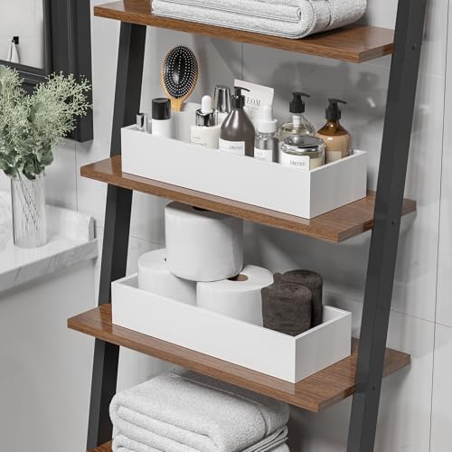 ZHWS Toilet Paper Basket, Bathroom Basket, Toilet Tank Tray for Storage Toiletries, Back of Toilet Organizer, Bathroom Vanity Tray for Makeup, Decorative Tray, Toilet Tank Basket 15" x 6" x 3 White - color: White, size: 15" x 6" x 3"