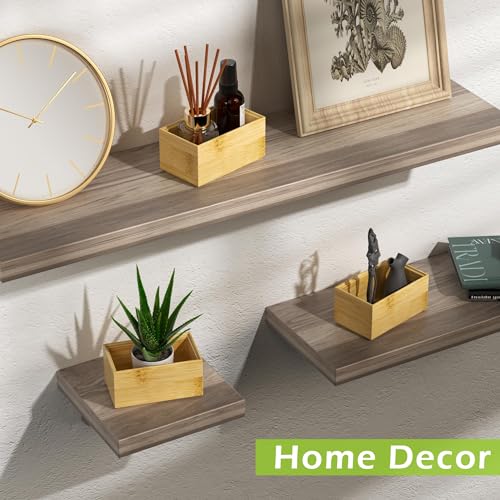 Bathroom Drawer Organizer Trays, Bamboo Silverware Drawer Organizer Kitchen Utensils, 8 PCS Wood Box Stackable Bins for Makeup, Office Desk, Vanity, Junk Drawer - color: Bamboo, size: 8 PCS