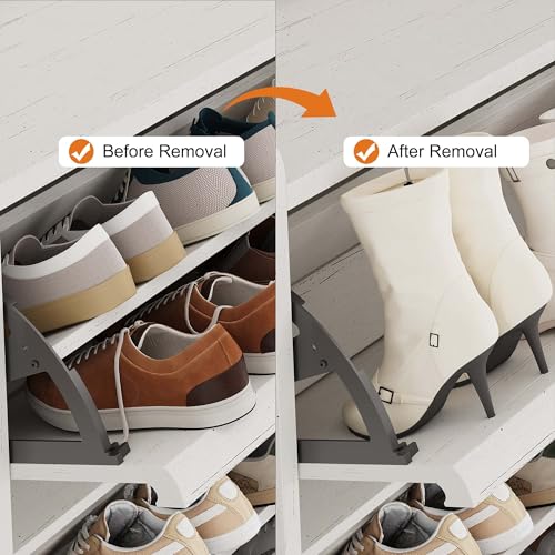 GarveeHome Shoe Cabinet with 6 Flip Drawers, Wooden Shoe Organizer Cabinet with Adjustable Shelf, Shoe Storage for Entryway, Hidden Shoe Cabinet for Hallway, Living Room, White - color: White, size: 6-Drawers