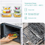 Vtopmart 8 Pack Glass Food Storage Containers with Lids (Grass Green) - color: Grass Green