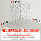 Pull Out Spice Rack Organizer for Cabinet Wide Slide Out Seasoning Rack Fits 2.1" Jars Large Capacity for Pantry Kitchen Cabinet 9" Deep Heavy Duty Easy Install