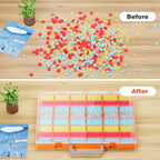 Bluedale 2 Pack 48 Grids Large Plastic Organizer Box with Adjustable Dividers, Beads Storage Containers Compartment Tackle Box Case for Crafts Hobby Small Parts Fishing Seeds Jewelry (Orange) - size: Orange-2P