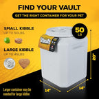 Gamma2 Vittles Vault Pet Food Storage Containers - Sealed Dog and Cat Food Storage Container, Fits up to 50lbs, Made in the USA - [14" L x 20" H]