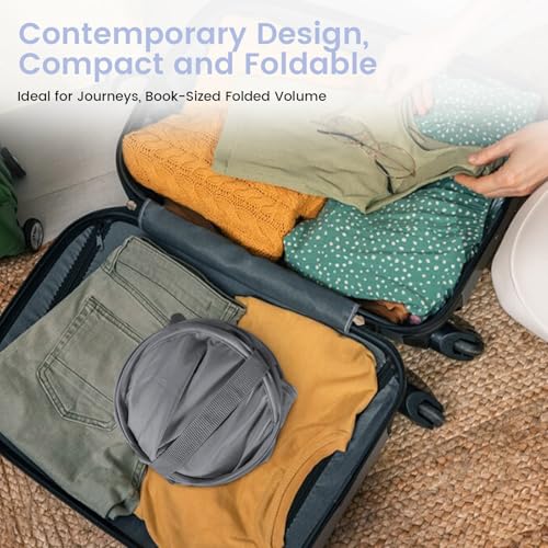 HOUSE AGAIN Upgraded Pop Up Hampers for Laundry, Collapsible Laundry Basket with Durable Handles & High Carbon Steel Frame, Wide Opening, Solid Bottom and Side Pocket for Clothes and Storage(Grey) - color: Grey, size: 1-Pack