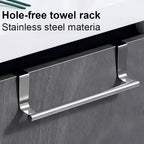 Over The Cabinet Towel Holder - 2 Pack Stainless Steel Door Mount Towel Bar, No Drill Hanger for Kitchen Cabinet & Pantry Organization